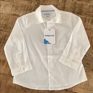 Mayoral slim fit white dress shirt